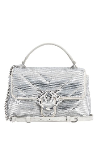 Mini Lady Love prošivena kožna torbica s ukrasnim kamenčićima