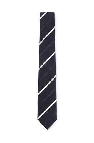 Diagonal-stripe tie in a silk-blend jacquard
