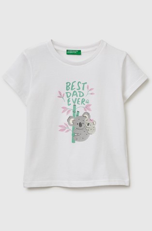 T-shirt with glittery print