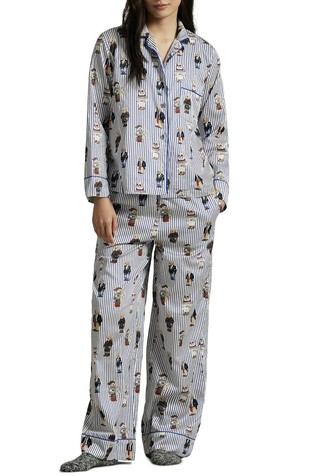 Polo Bear Striped Poplin Long-Sleeve Pyjama