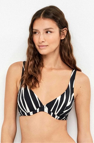 Gornji dio kupaćeg kostima sa zebrastim uzorkom