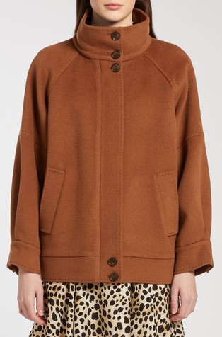 Wool and cashmere broadcloth jacket