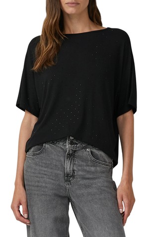 Majica od rastezljive viskoze s ukrasnim kamenčićima