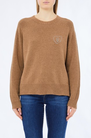 Pleten pulover s detaljem od ukrasnih kamenčića