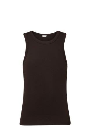 Ribbed tank top in cotton