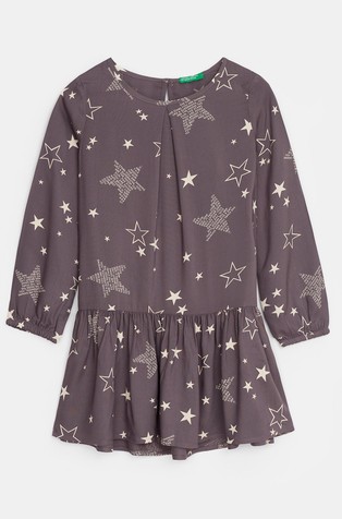 Haljina od viskoze s uzorkom i volanom