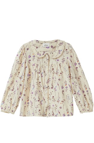 Strukturirana košulja s uzorkom i obrubima od čipke