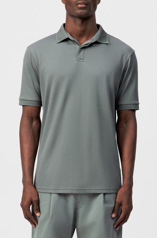 Polo T-shirt in technic ripstop