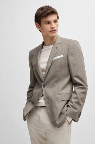 Slim fit sako od rastezljive vune s mikrouzorkom