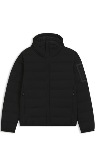 Vodoodbojna prošivena jakna punjena paperjem s kapuljačom