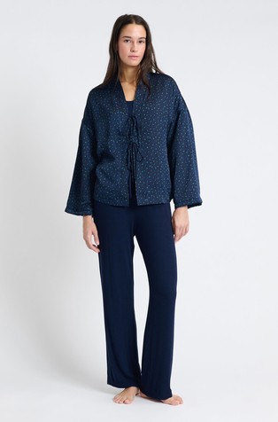 Myrtah 3-dijelni komplet: pidžama i kratak kućni ogrtač
