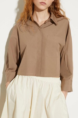 Cropped košulja od pamučnog popelina