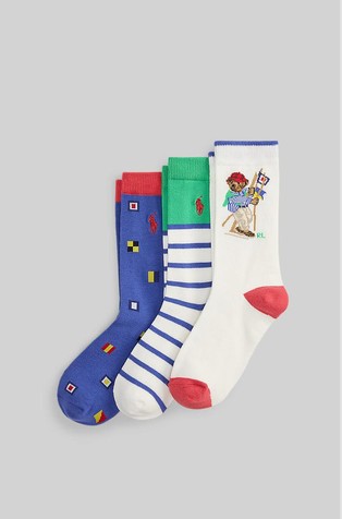 Polo Bear Crew Sock 3-Pack