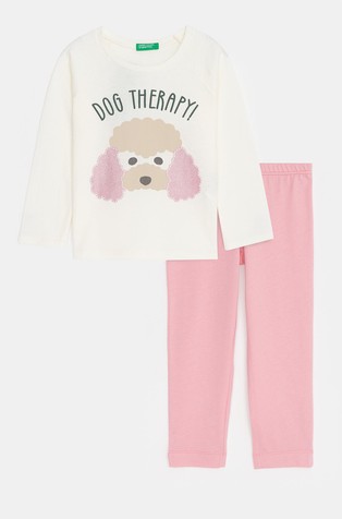 Pamučna pidžama dugih rukava