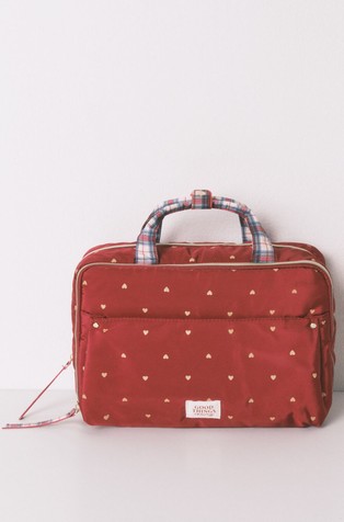 Veća kozmetička torbica od najlona s otiskom srca