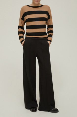 Široke jersey hlače od mješavine viskoze