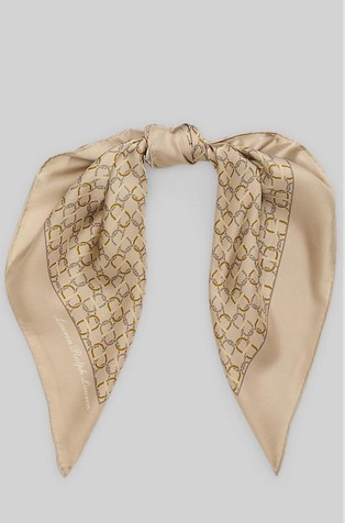 Geo-Print Silk Square Scarf