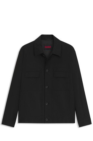 Slim fit košulja-jakna od mješavine vune