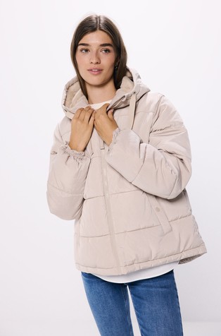 Short water-repellent Sorona Aura padded jacket with hood