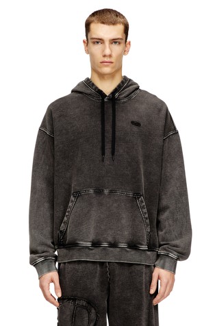 Pulover od organskog pamuka s kapuljačom i ovalnim logo našivkom D