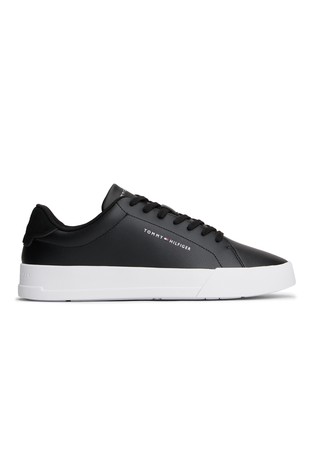Logo Court Trainers With Leather