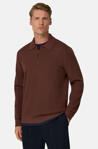 Half-zip Polo Wool-blend Sweater