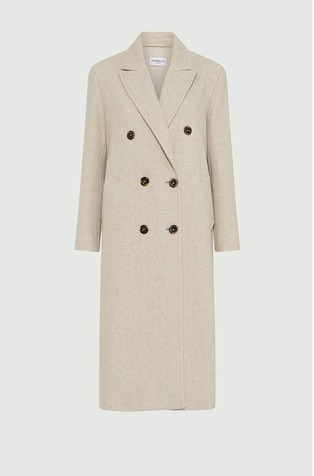 Kaput od mješavine vune s dvorednim kopčanjem