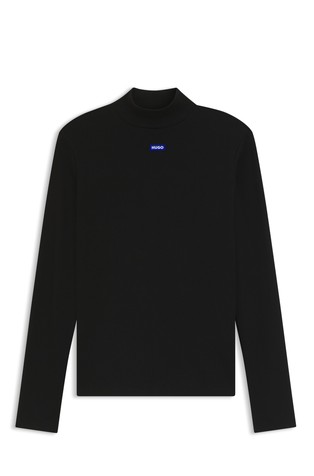 Pamučna majica dugih rukava s plavim logotipom