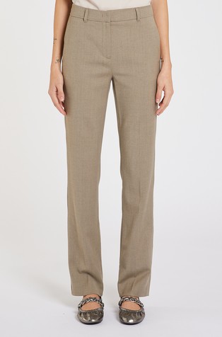 Straight fit hlače od mješavine s viskozom i vunom