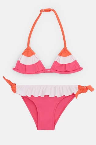 Dvodijelni kupaći kostim od ECONYL® tkanine s volančićima