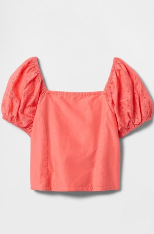 Cropped majica s napuhanim rukavima