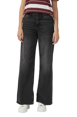 High rise jaens with wide leg