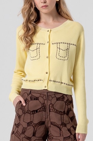 Regular fit kardigan od mješavine viskoze