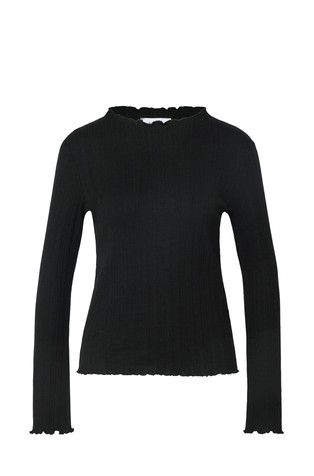 Ajours jersey long sleeve shirt