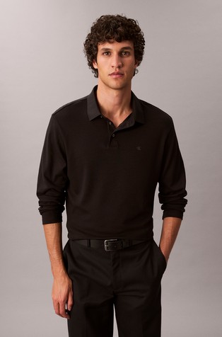 Pamučna polo majica dugih rukava