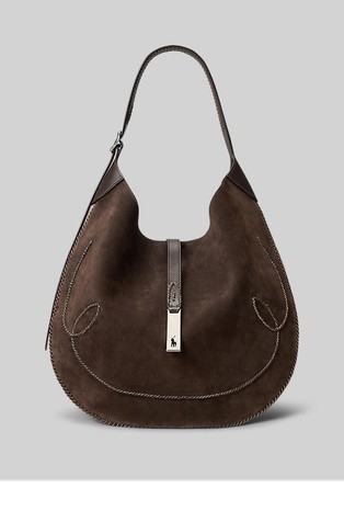 Polo ID Suede Large Shoulder Bag