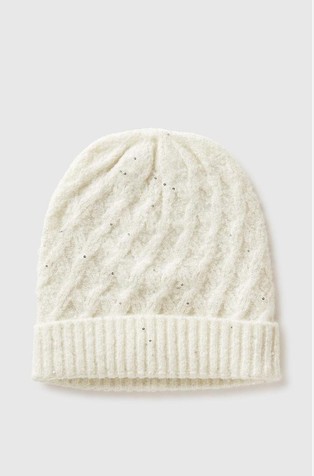 Pletena kapa s lurex vlaknima