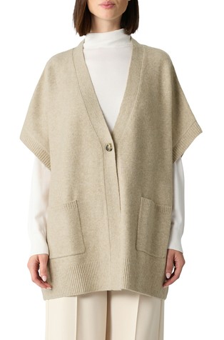 Pleten prsluk s našivenim džepovima