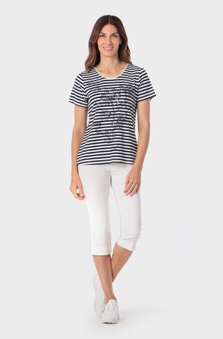 Capri hlače od rastezljive mješavine viskoze