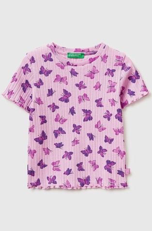 Ribbed printed T-shirt