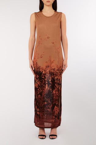 Duga pletena haljina s uzorkom i lurex vlaknima