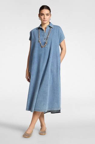 Long denim shirt dress