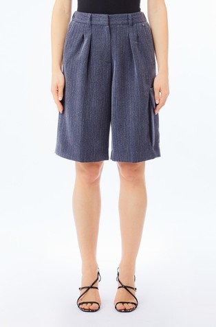 Flanelske bermude s prugastim uzorkom