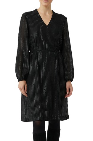 Haljina sa šljokicama i trakom za vezanje