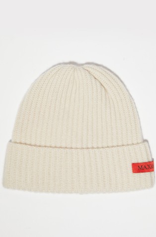 Wool and cashmere beanie hat