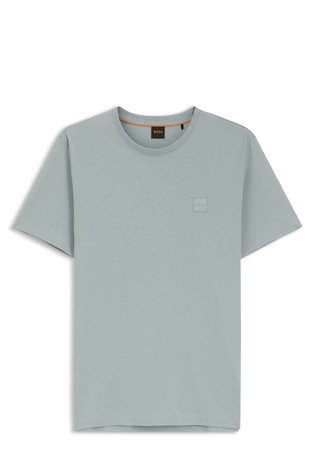 Relaxed fit pamučna majica kratkih rukava s logo našivkom