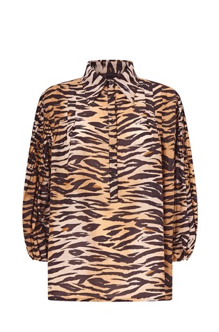Bluza od pamuka i svile sa životinjskim uzorkom