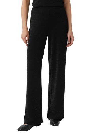 Svjetlucave pletene hlače sa širokim nogavicama