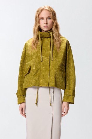 Blouson jacket with all-over micro studs