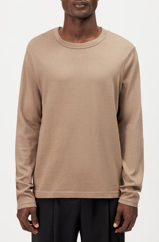 Slim fit pletena pamučna majica